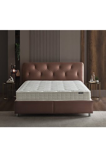 Yataş Bedding Arella 120 x 200 cm Başlıklı Çift Kişilik Sandıklı Baza Seti Vizon