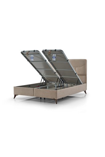 Armis Soft Touch 200 x 200 cm Başlıksız Çift Kişilik Sandıklı Baza Bej