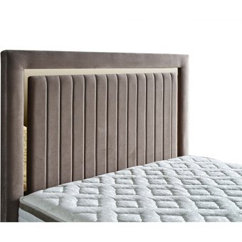 Arleno Bedding Leydi 160 x 200 cm Ayrılabilen Yataklı Başlıklı Çift Kişilik Sandıklı Baza Seti Kahverengi