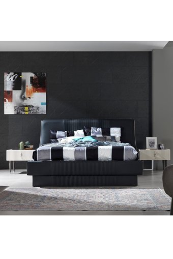 Berrak Mobilya Creo 160 x 200 cm Başlıksız Çift Kişilik Sandıklı Baza Antrasit