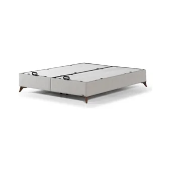 Armis Premium 120 x 200 cm Başlıksız Çift Kişilik Sandıklı Baza Beyaz