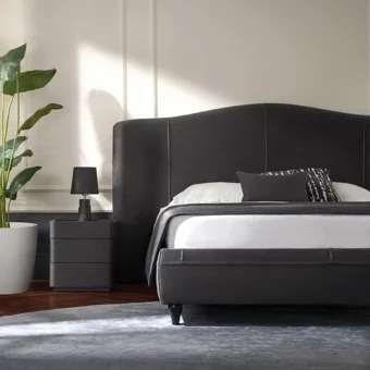Yataş Bedding Camira 150 x 200 cm Yataklı Başlıklı Çift Kişilik Sandıklı Baza Seti Antrasit