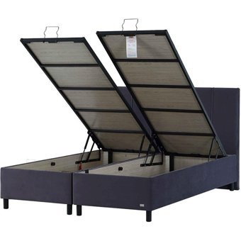 İpek Mobilya Alto 160 x 200 cm Ayrılabilen Başlıksız Çift Kişilik Sandıklı Baza Antrasit