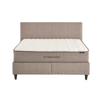 Yataş Supreme Sleep 160 x 200 cm Yataklı Başlıklı Çift Kişilik Sandıklı Baza Seti Bej
