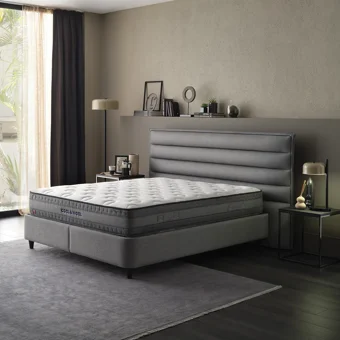 Yataş Canto 140 x 190 cm Yataklı Başlıklı Çift Kişilik Sandıklı Baza Seti Gri