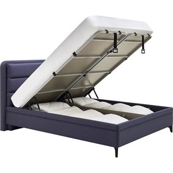 Yataş Botanic 160 x 200 cm Başlıklı Çift Kişilik Sandıklı Baza Seti Lacivert