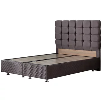 Setay Duke 160 x 200 cm Ayrılabilen Başlıklı Çift Kişilik Sandıklı Baza Seti Antrasit