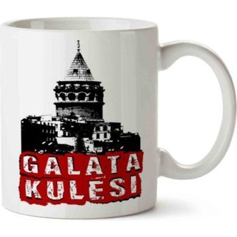 Galata Kulesi Istanbul Iki Tarafı Baskılı Kupa Bardak
