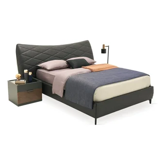 Enza Home Dorian 160 x 200 cm Başlıklı Çift Kişilik Sandıklı Baza Seti Antrasit