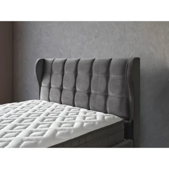 Arleno Bedding Terra 160 x 200 cm Ayrılabilen Yataklı Başlıklı Çift Kişilik Sandıklı Baza Seti Antrasit