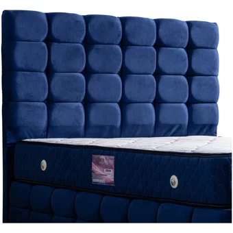 Setay Duke Lüx 200 x 160 cm Ayrılabilen Başlıklı Çift Kişilik Sandıklı Baza Seti Lacivert