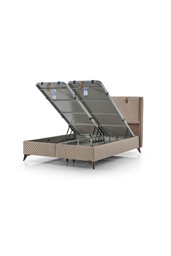 Armis Amsterdam 200 x 200 cm Başlıksız Çift Kişilik Sandıklı Baza Vizon