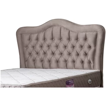 Setay Camelli 190 x 140 cm Ayrılabilen Başlıklı Çift Kişilik Sandıklı Baza Seti Açık Kahverengi