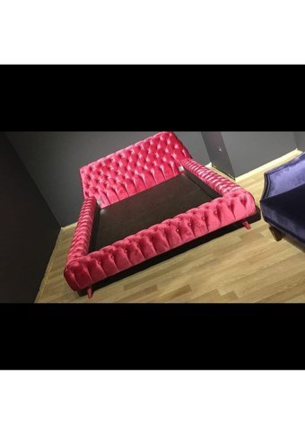 Niva Baza Chester Başlıklı Çift Kişilik Baza Seti Siyah