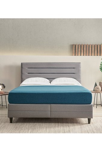 Yataş Supreme Pedic 100 x 200 cm Başlıklı Çift Kişilik Sandıklı Baza Seti Mavi