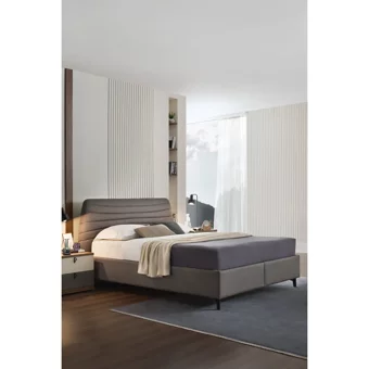 Enza Home Cordell 150 x 200 cm Ayrılabilen Başlıklı Çift Kişilik Sandıklı Baza Seti Gri