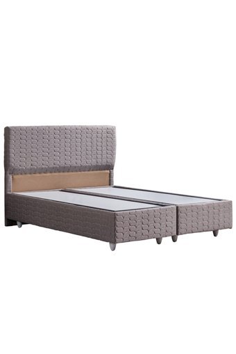 Setay Stella 160 x 200 cm Ayrılabilen Yataklı Başlıklı Çift Kişilik Sandıklı Baza Seti Kahverengi