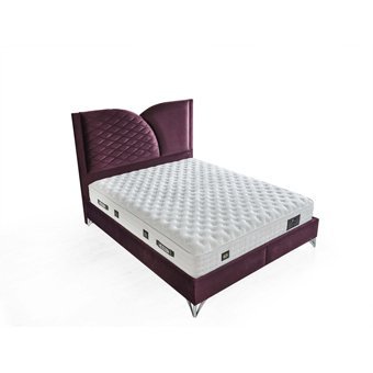 Arleno Bedding Orient 160 x 200 cm Ayrılabilen Yataklı Başlıklı Çift Kişilik Sandıklı Baza Seti Mor