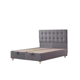 Sleep 180 x 200 cm Ayrılabilen Başlıksız Çift Kişilik Sandıklı Baza Gri