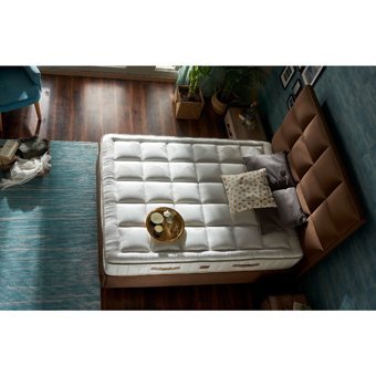 Niva Baza 150 x 200 cm Yataklı Başlıklı Çift Kişilik Sandıklı Baza Seti Kahverengi