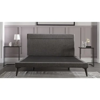 Bellona Flexy 180 x 200 cm Başlıklı Çift Kişilik Baza Seti Gri