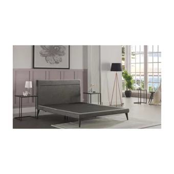 Bellona Flexy 160 x 200 cm Başlıklı Çift Kişilik Baza Seti Gri