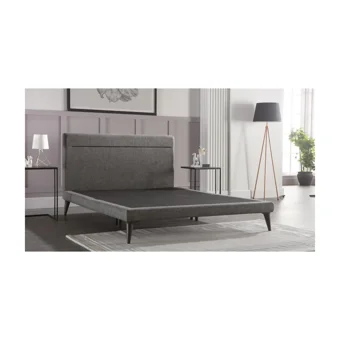 Bellona Flexy 160 x 200 cm Başlıklı Çift Kişilik Baza Seti Gri