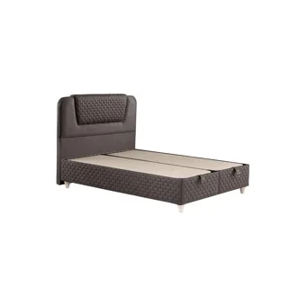 Mobilya Dükkanım Relax 140 x 200 cm Ayrılabilen Başlıklı Çift Kişilik Sandıklı Baza Seti Antrasit