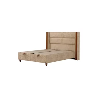 Md Bera 150 x 200 cm Ayrılabilen Başlıksız Çift Kişilik Sandıklı Baza Krem