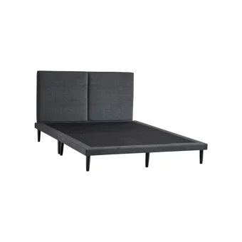 Niron Yatak Pocket 160 x 200 cm Yataklı Başlıklı Çift Kişilik Baza Seti Antrasit