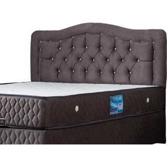 Setay Şah 200 x 150 cm Ayrılabilen Yataklı Başlıklı Çift Kişilik Sandıklı Baza Seti Antrasit