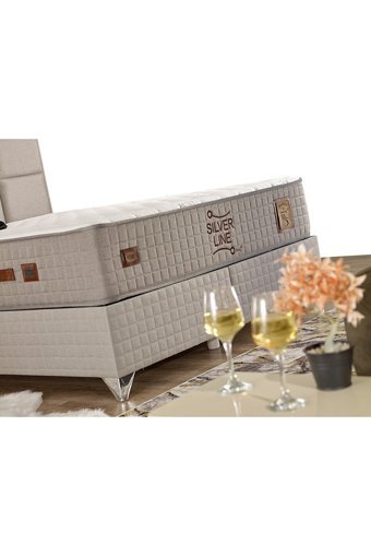 İmaj Silver Line 140 x 190 cm Başlıksız Çift Kişilik Sandıklı Baza Bej
