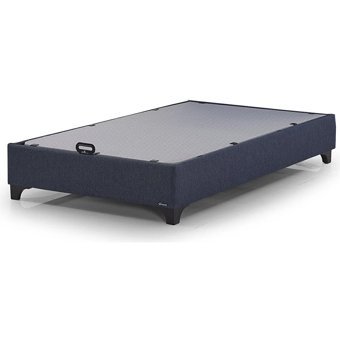Kayra Neon 140 x 190 cm Yataklı Başlıklı Çift Kişilik Sandıklı Baza Seti Lacivert