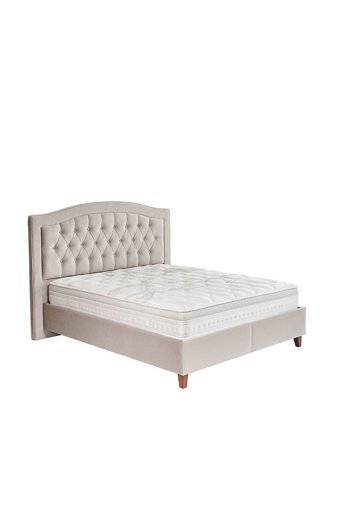 Yataş Tesla Sleep 160 x 200 cm Ayrılabilen Yataklı Başlıklı Çift Kişilik Sandıklı Baza Seti Bej