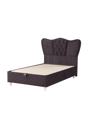 Lara 180 x 200 cm Başlıklı Çift Kişilik Sandıklı Baza Seti Siyah