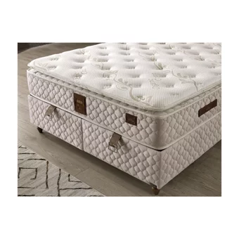Mobilya Dükkanım Gold 140 x 200 cm Ayrılabilen Yataklı Başlıklı Çift Kişilik Sandıklı Baza Seti Kemik