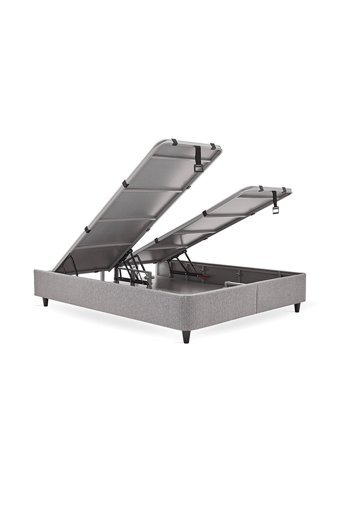 Yataş Canto 160 x 200 cm Başlıklı Çift Kişilik Sandıklı Baza Seti Gri