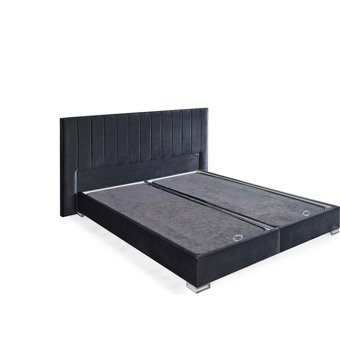 Arleno Bedding Viola 160 x 200 cm Ayrılabilen Yataklı Başlıklı Çift Kişilik Sandıklı Baza Seti Siyah