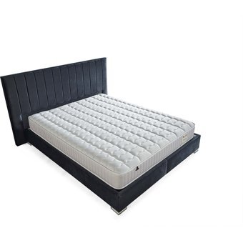 Arleno Bedding Viola 160 x 200 cm Ayrılabilen Yataklı Başlıklı Çift Kişilik Sandıklı Baza Seti Siyah