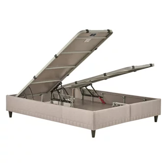 Yataş Supreme Sleep 150 x 200 cm Yataklı Başlıklı Çift Kişilik Sandıklı Baza Seti Mavi