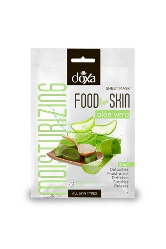 Doxa Food For Skin Aloe Veralı Nemlendiricili Kağıt Yüz Maskesi