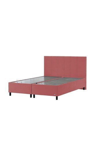 İpek Mobilya Alto 100 x 200 cm Yataklı Başlıklı Çift Kişilik Sandıklı Baza Seti Pembe