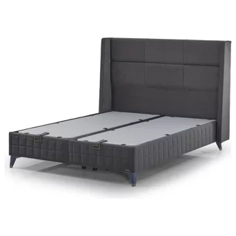 Armis Carbon 180 x 200 cm Başlıksız Çift Kişilik Sandıklı Baza Siyah