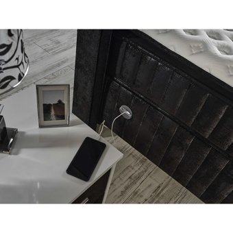 Arleno Bedding Hanedan 160 x 200 cm Ayrılabilen Yataklı Başlıklı Çift Kişilik Sandıklı Baza Seti Yeşil