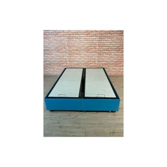 İpek Mobilya Manolya 140 x 190 cm Başlıksız Çift Kişilik Sandıklı Baza Mavi