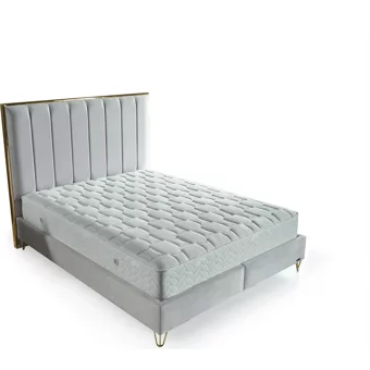 Arleno Bedding Mabel 160 x 200 cm Ayrılabilen Yataklı Başlıklı Çift Kişilik Sandıklı Baza Seti Beyaz