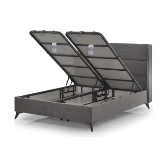 Armis Bio Balance 140 x 190 cm Başlıksız Çift Kişilik Sandıklı Baza Füme