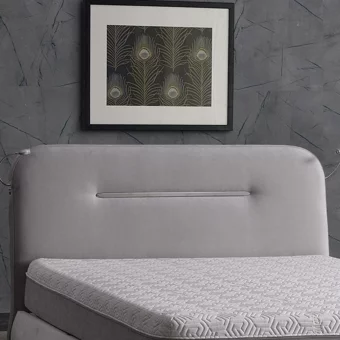 Armis Space 200 x 200 cm Yataklı Başlıklı Çift Kişilik Sandıklı Baza Seti Bej