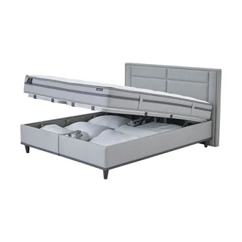 Yataş Fresh Sense 140 x 190 cm Yataklı Başlıklı Çift Kişilik Sandıklı Baza Seti Gri