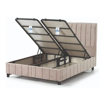 Armis Alegra 150 x 200 cm Başlıksız Çift Kişilik Sandıklı Baza Vizon
